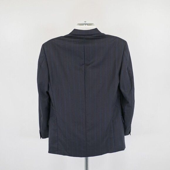 Yves Saint Laurent Wool Blue Check Striped‎ 2 Button Suit Jacket 42R France - Picture 6 of 14